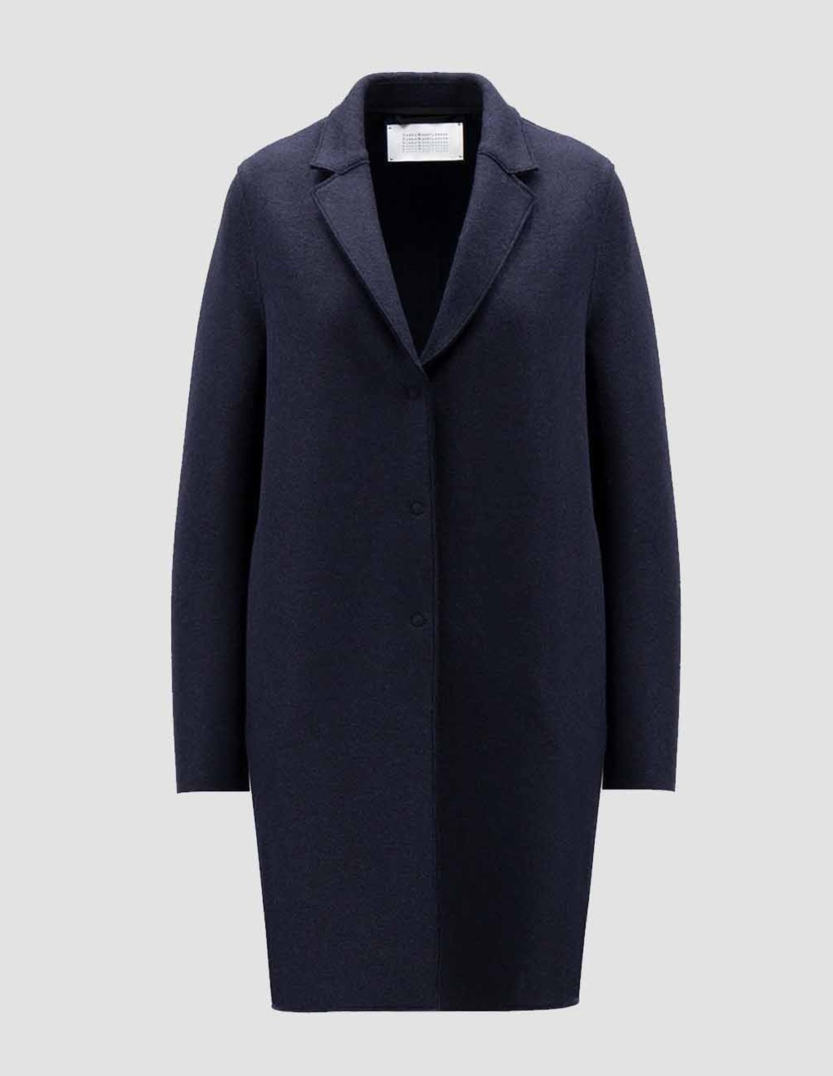 navy cocoon coat