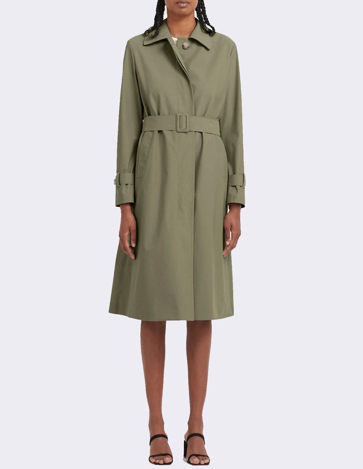 Hwl Women Sb Trench With Back - MOSS GREEN