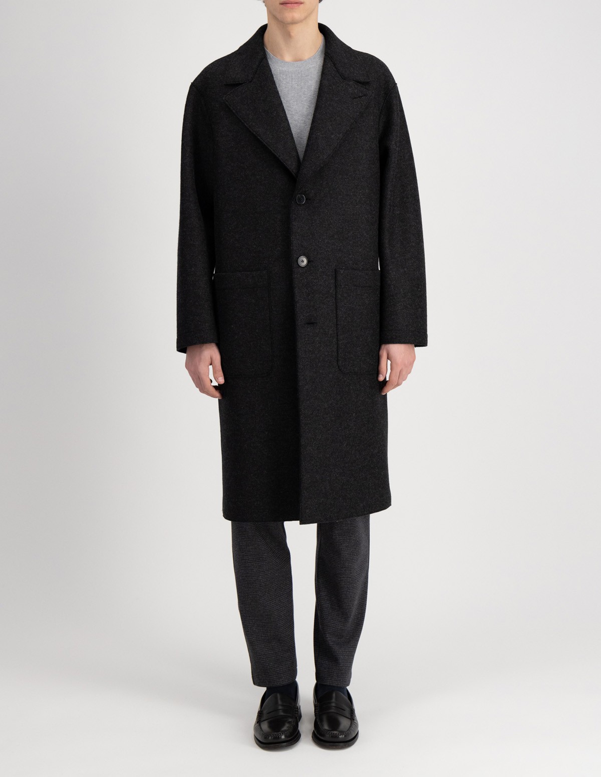 Harris wharf london pressed wool coat sales