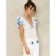 Ivory/blue