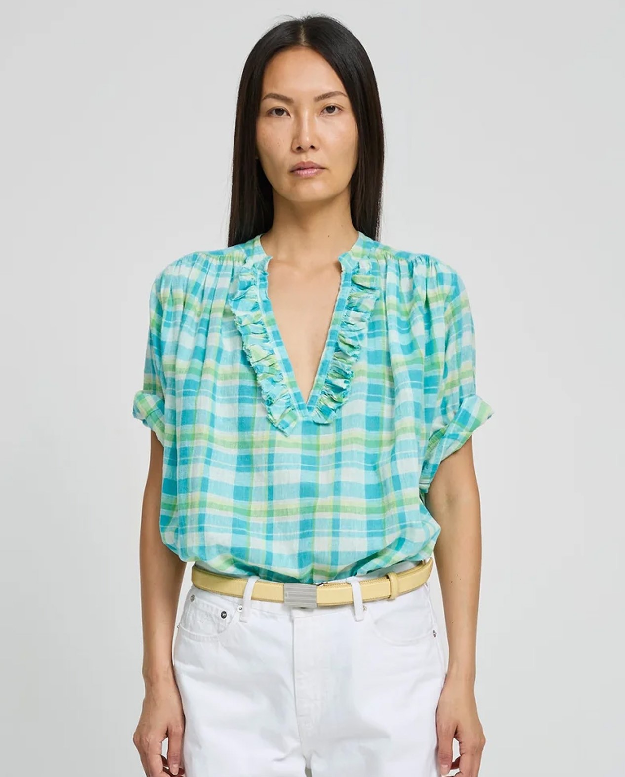 Turquoise checks