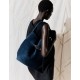 Navy suede